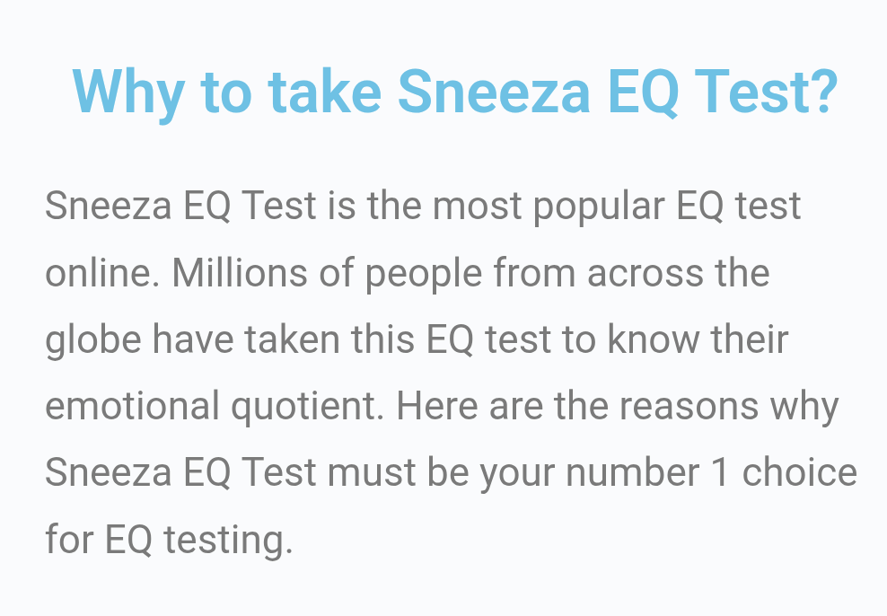 Sneeza: Where IQ Meets EQ